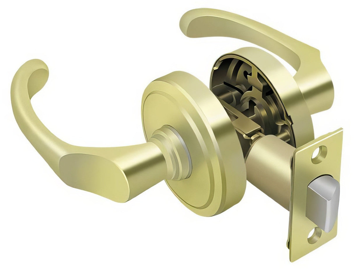 Deltana PRCLR3U3 bright brass passage door lever