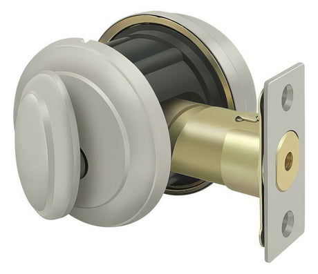 Deltana PRDRSU15 satin nickel single cylinder deadbolt