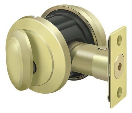 Deltana PRDRSU3 bright brass single cylinder deadbolt