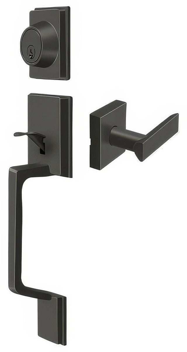 Deltana PRHHLU10B oil rubbed bronze single cylinder handleset