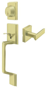 Deltana PRHHLU3 bright brass single cylinder handleset