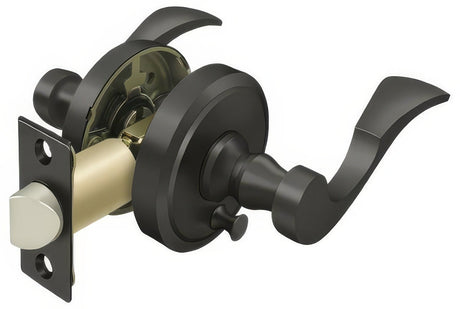 Deltana PRLLR2U10BLH oil rubbed bronze privacy door lever