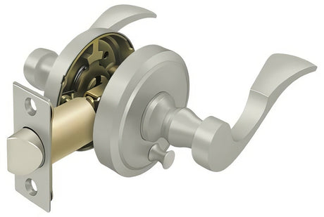 Deltana PRLLR2U15LH satin nickel privacy door lever