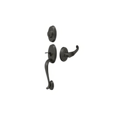 Deltana PRRHCHU10B oil rubbed bronze single cylinder handleset