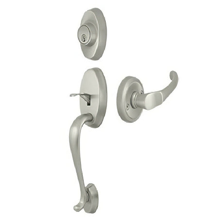 Deltana PRRHCHU15 satin nickel single cylinder handleset