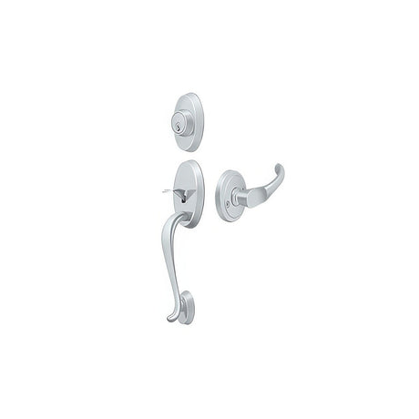 Deltana PRRHCHU26 bright chrome single cylinder handleset