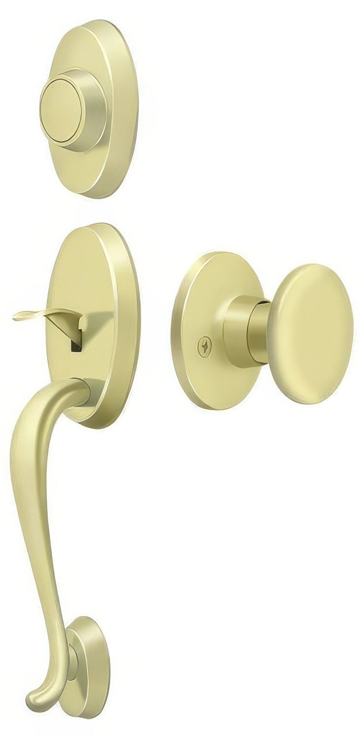 Deltana PRRHDRKU3 bright brass dummy handleset