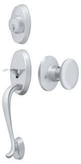 Deltana PRRHRKU26 bright chrome single cylinder handleset