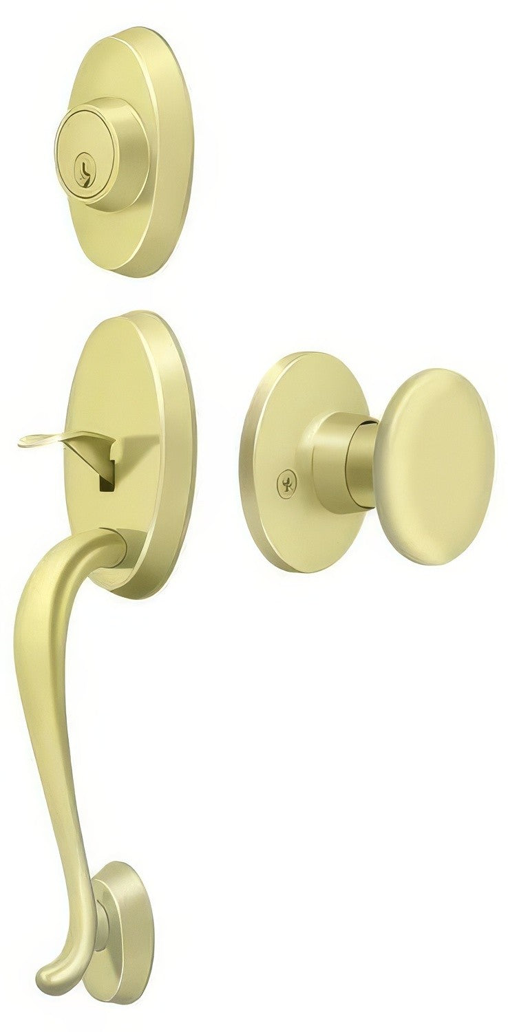 Deltana PRRHRKU3 bright brass single cylinder handleset