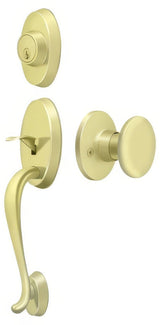 Deltana PRRHRKU3 bright brass single cylinder handleset