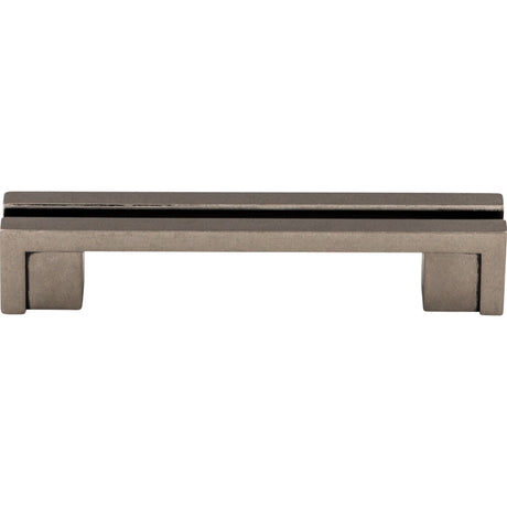 Top Knobs TK55PTA Flat Rail 3 1/2" Center to Center Bar Pull Pewter Antique
