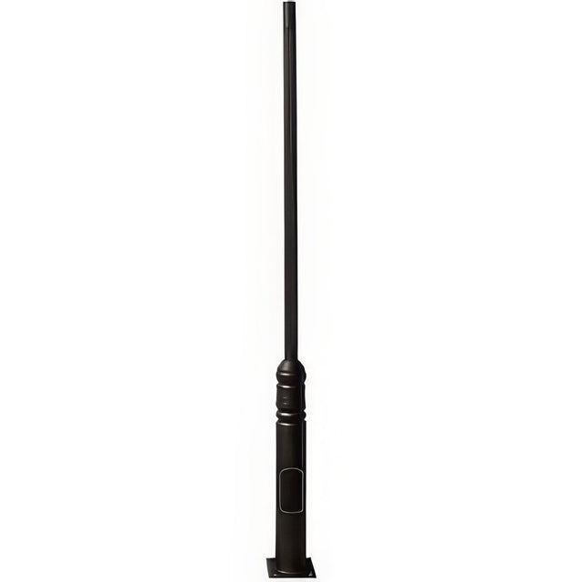 Dabmar Lighting PT-9BASE-B-FL black fluted galvanized steel post