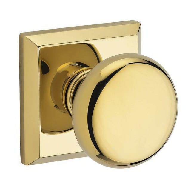 Baldwin PVROUTSR003 polished brass privacy door knob