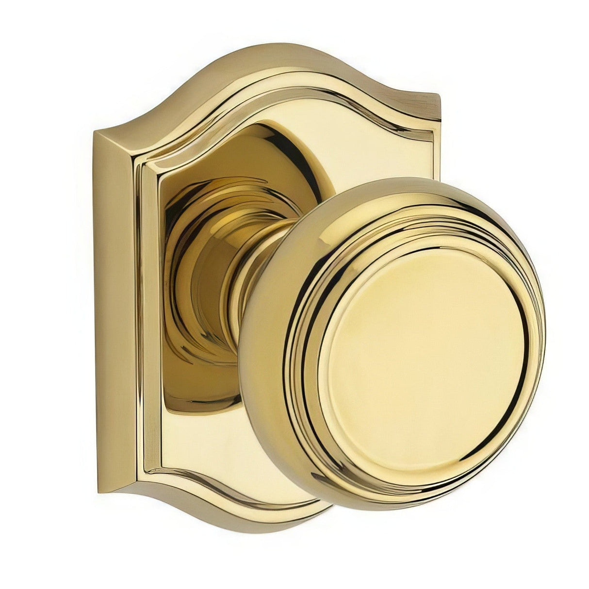 Baldwin PVTRATAR003 polished brass privacy door knob
