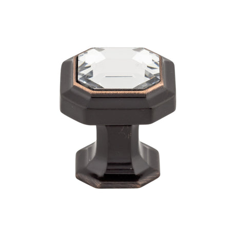 Top Knobs TK390TB Crystal Emerald 1 1/8" Length Square Knob Tuscan Bronze