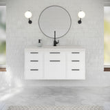 Jeffrey Alexander Gardner 49" White Single Sink Bathroom Vanity with White Resin Top - Single-Hole Faucet Top - VKGAR48WHRE product image 2