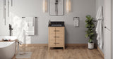 Jeffrey Alexander Katara 24" Natural Oak Single Sink Bathroom Vanity with Black Granite Top - 8 in. Widespread Faucet Top product image 6