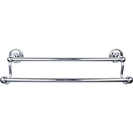 Top Knobs ED7PCE TOP BATH (R) Edwardian Bath Double 20 1/2" Wall Mounted Towel Bar Polished Chrome