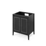Jeffrey Alexander Percival 31" Black Single Sink Bathroom Vanity with White Resin Top - 8 in. Widespread Faucet Top product image 2
