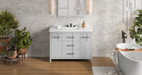 Jeffrey Alexander Katara 49" Grey Single Sink Bathroom Vanity with White Resin Top - 8 in. Widespread Faucet Top product image 5