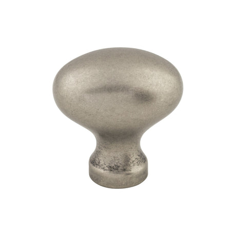 Top Knobs M202 Egg 1 1/4" Length Oval Knob Pewter Antique