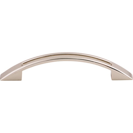 Top Knobs TK618PN Tango Cut Out 3 3/4" Center to Center Bar Pull Polished Nickel