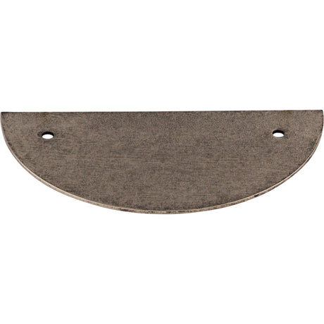 Top Knobs TK54PTA Half Circle 3 1/2" Center to Center Pull Backplate Pewter Antique