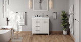 Jeffrey Alexander Katara 37" White Single Sink Bathroom Vanity with White Resin Top - 8 in. Widespread Faucet Top product image 5
