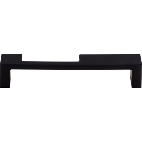 Top Knobs TK259BLK Modern Metro Notch Pull B 5" Center to Center Bar Pull Flat Black