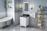 Jeffrey Alexander Chatham 24" White Single Sink Bathroom Vanity with Black Granite Top - 8 in. Widespread Faucet Top product image 7