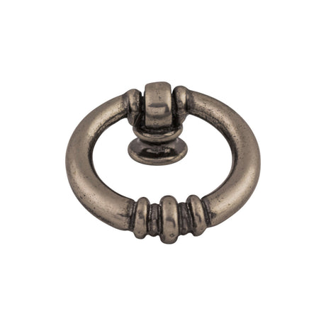 Top Knobs M173 Newton Ring 1 5/8" Length Round Knob Pewter Antique