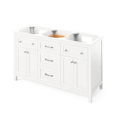 Jeffrey Alexander Chatham 60" White Double Sink Bathroom Vanity with Black Granite Top - 8 in. Widespread Faucet Top - VKITCHA60WHBGR product image 3