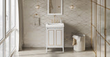Jeffrey Alexander Percival 25" White Single Sink Bathroom Vanity with White Resin Top - 8 in. Widespread Faucet Top product image 6