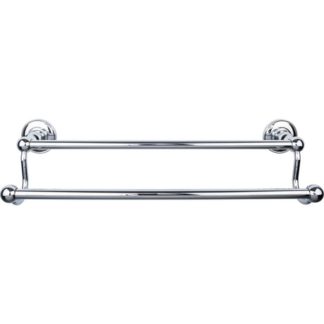 Top Knobs ED7PCD TOP BATH (R) Edwardian Bath Double 20 1/2" Wall Mounted Towel Bar Polished Chrome