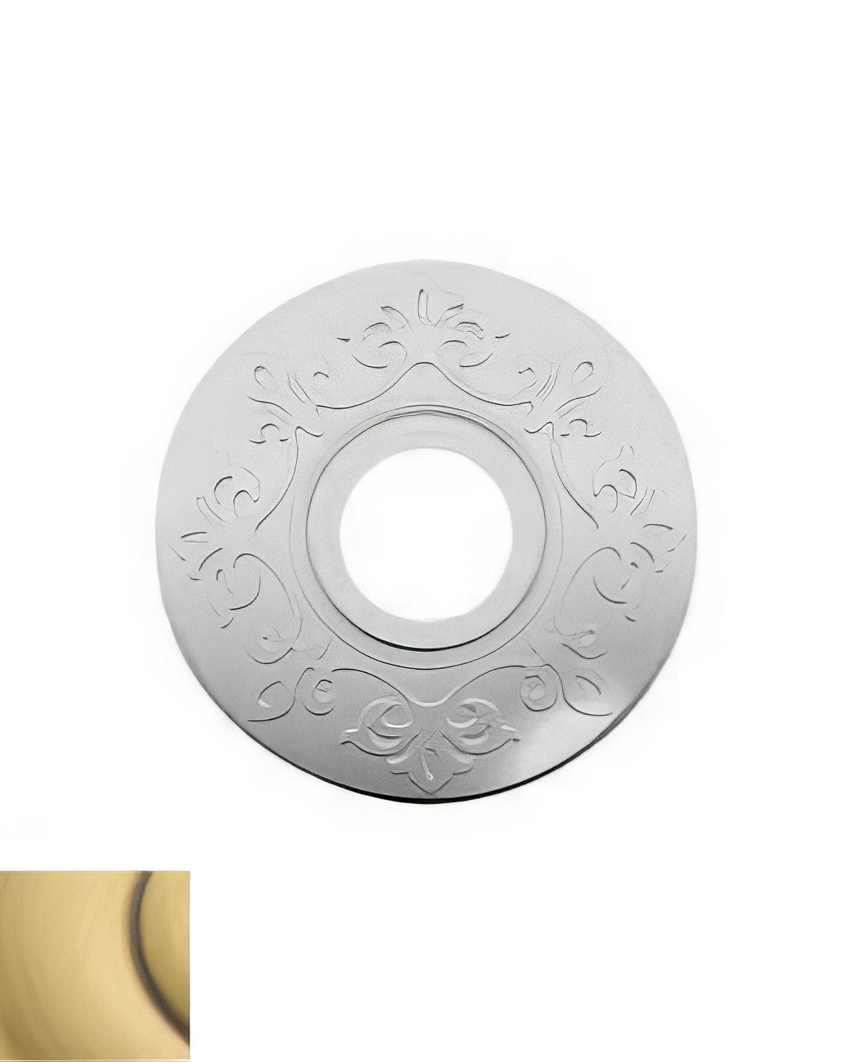 Baldwin R011060PS satin brass and brown rosette