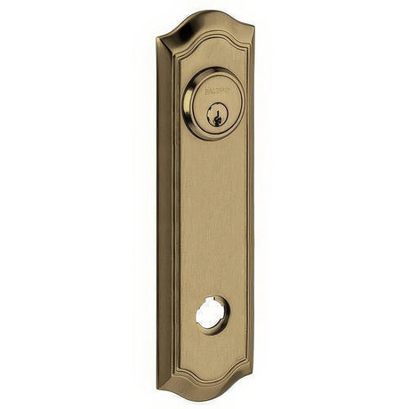 Baldwin R029050IPS satin brass and black rosette