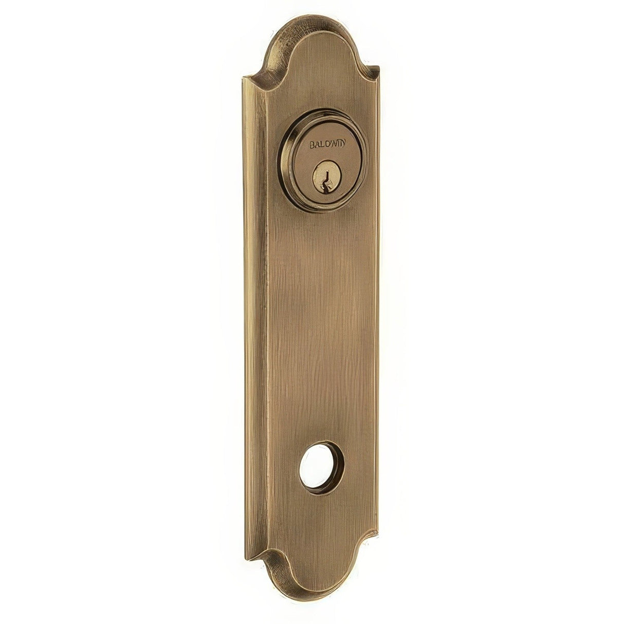 Baldwin R032050IPS satin brass and black rosette
