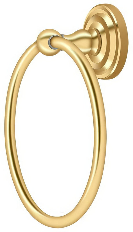 Deltana R2008-CR003 lifetime polished brass towel ring