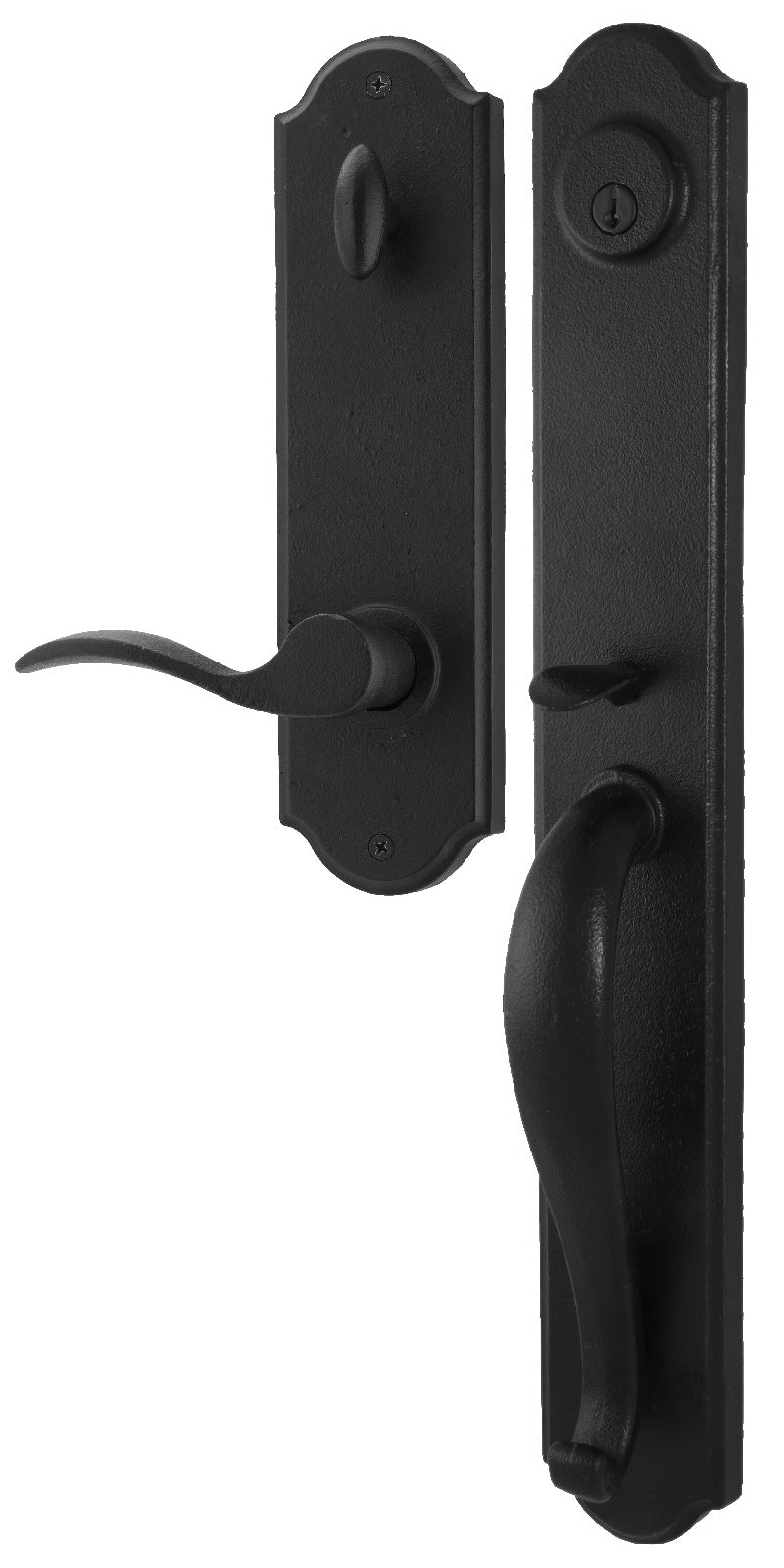 Weslock R7680-2H2SL2D black single cylinder handleset