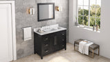 Jeffrey Alexander Cade 48" Black Single Sink Bathroom Vanity with Calacatta Vienna Quartz Top - 8 in. Widespread Faucet Top product image 7