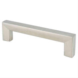 R. Christensen 9287-1BPN-C Square 3-3/4" Centers Cabinet Pull Brushed Nickel