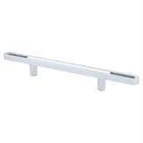 R. Christensen 9745-1000-P Spectrum Dash 7-5/16" Cabinet Pull Polished Chrome/White