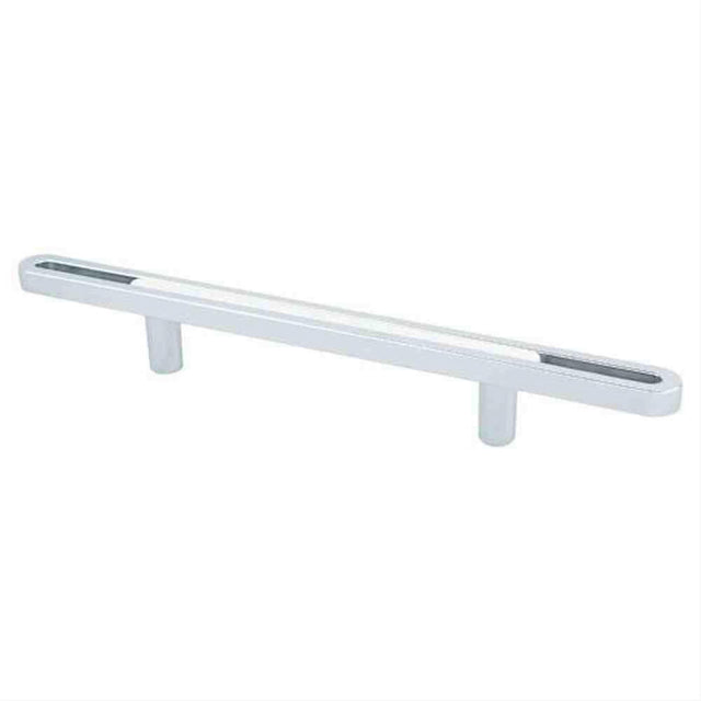 R. Christensen 9745-1000-P Spectrum Dash 7-5/16" Cabinet Pull Polished Chrome/White