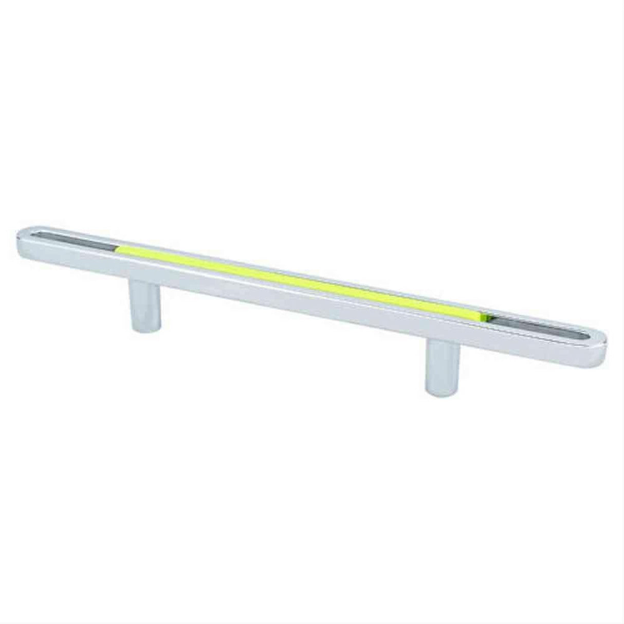R. Christensen 9747-1000-P Spectrum Dash 7-5/16" Cabinet Pull Polished Chrome/Lime