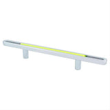 R. Christensen 9747-1000-P Spectrum Dash 7-5/16" Cabinet Pull Polished Chrome/Lime