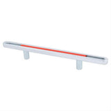 R. Christensen 9748-1000-P Spectrum Dash 7-5/16" Cabinet Pull Polished Chrome/Orange