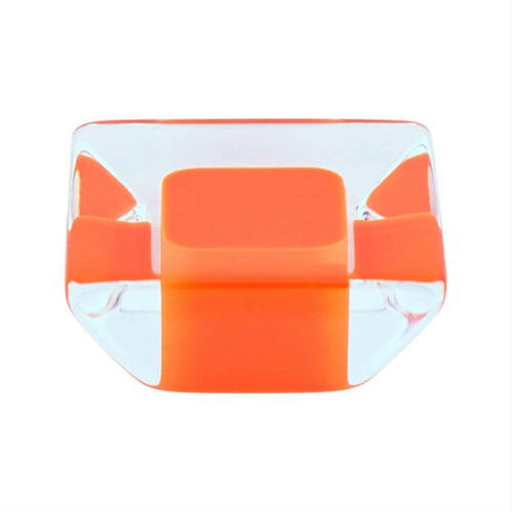 R. Christensen 9752-7000-P Spectrum Core 1-5/16" Cabinet Knob Orange Transparent