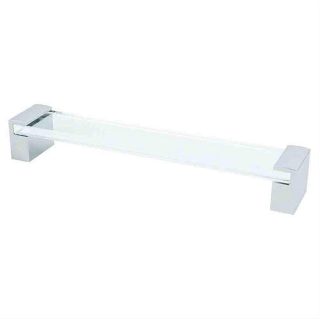 R. Christensen 9764-4000-P Spectrum Static 8-1/8" Cabinet Pull Polished Chrome/Clear Glass