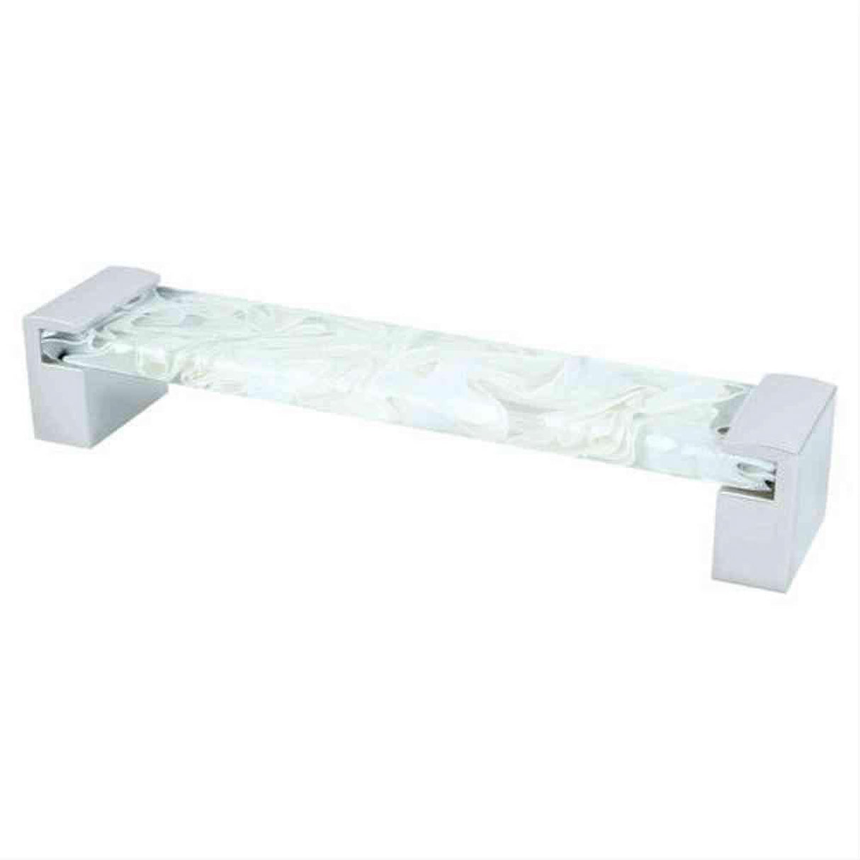 R. Christensen 9767-1000-P Spectrum Static 6-7/8" Cabinet Pull Polished Chrome/White Acrylic