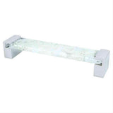 R. Christensen 9767-1000-P Spectrum Static 6-7/8" Cabinet Pull Polished Chrome/White Acrylic